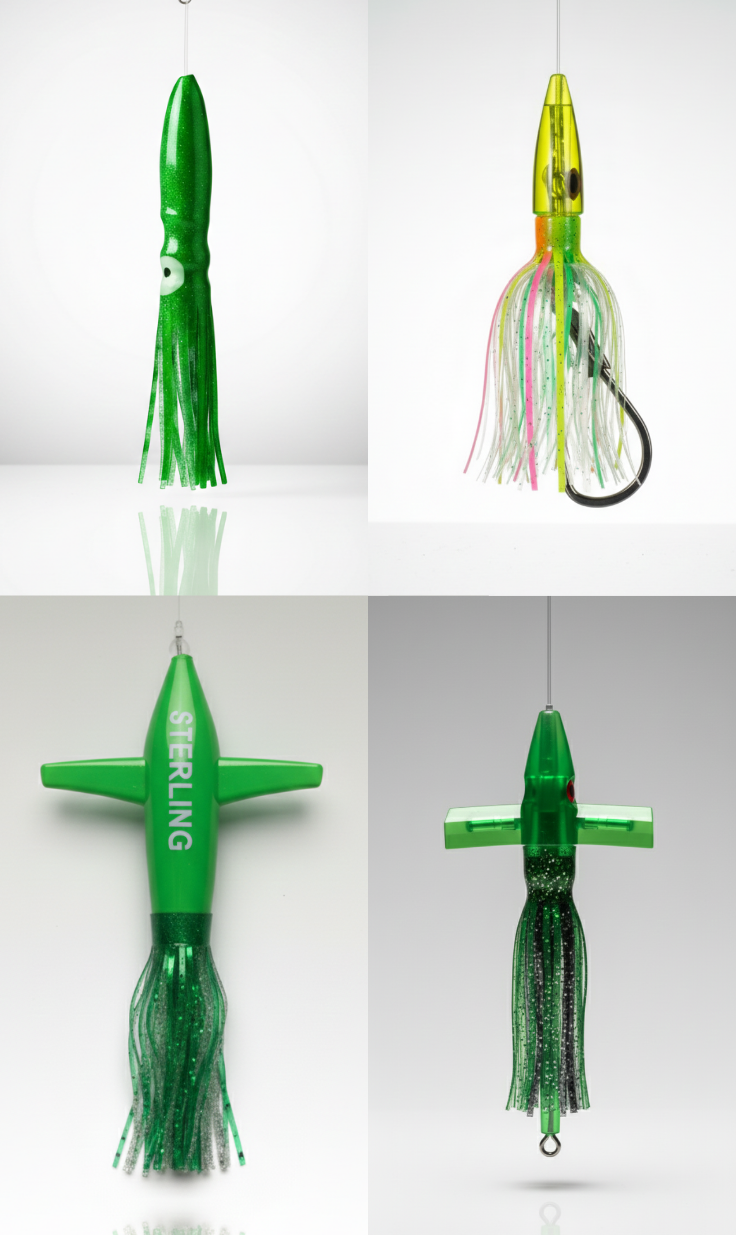 Detalle técnico de uno de los mejores señuelos de pesca para curricán: el Rastreador del Caos de Tunaris.