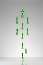 Señuelo de pesca profesional Rastreador del Caos color Verde, ideal para curricán de superficie y túnidos.