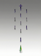 Señuelo de pesca profesional Sterling Diamante color Púrpura para captura final de atún.