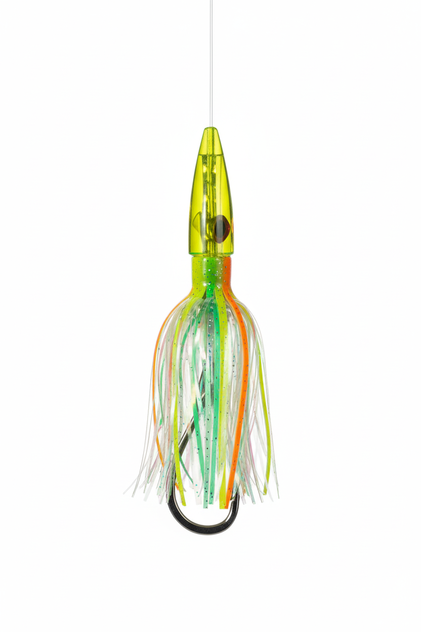 Señuelo de pesca profesional Sterling Diamante color Verde Amarillo verdoso para alta visibilidad y eficacia técnica.