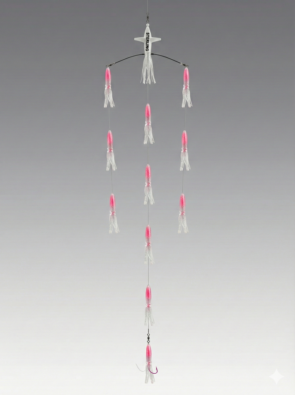 Señuelo de pesca de superficie Sterling Diamante Blanco para máxima visibilidad en el ataque de túnidos.