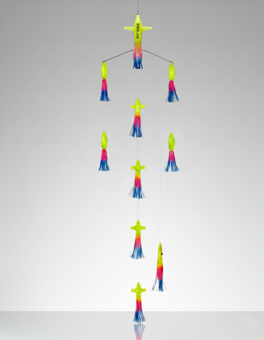 Señuelos de pesca para atún y túnidos Tunaris: Rastreador del Caos en color Arcoíris de alta eficiencia.