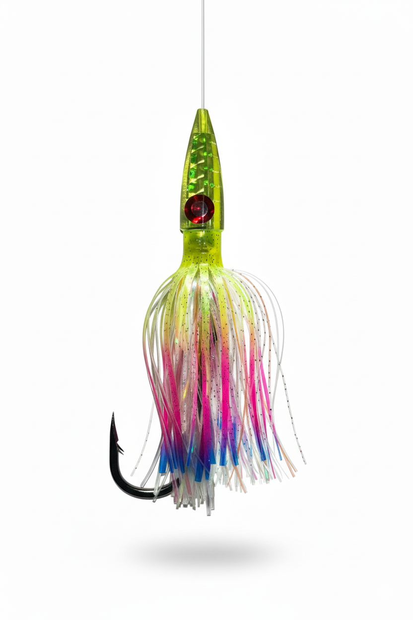 Señuelos de pesca profesionales para curricán: Sterling Diamante color Arcoíris, diseñado por Tunaris para túnidos.